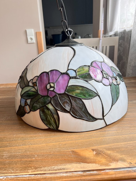 Image 1 of Lámpara de techo estilo Tiffany, luminaria, lámpara colgante de vidrieras, Art Nouveau