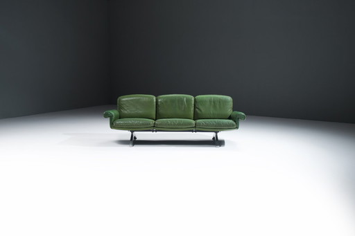 Stunning & very rare green leather DS-31 Sofa by Team De Sede for De Sede Swiss