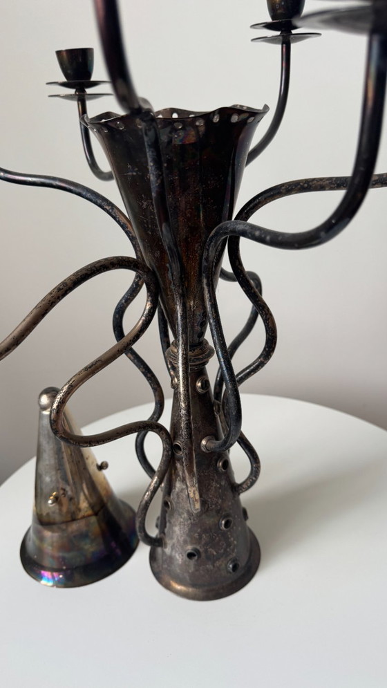 Image 1 of Versilberter Driade-Kerzenständer „Simon“ – Borek Sipek – 7-armiger Designklassiker