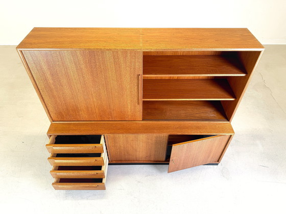 Image 1 of Mid Century Wk Meubilair Teak Dressoir Kastplank Vintage