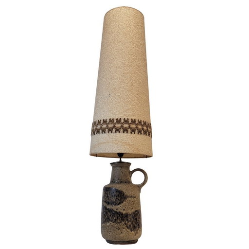 Fat Lava ceramic lamp with original lampshade, Scheurich Keramik, 60's - Germany