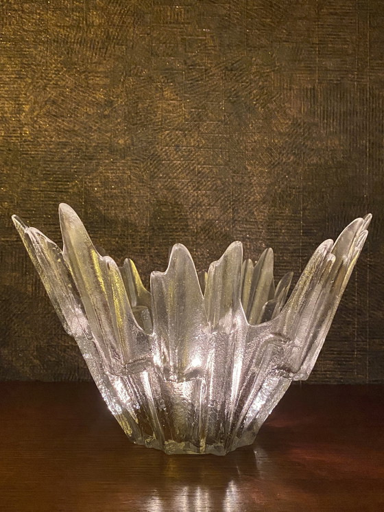 Image 1 of Tauno Wirkkala glas waxinelichthouder Humppila Revontulet 