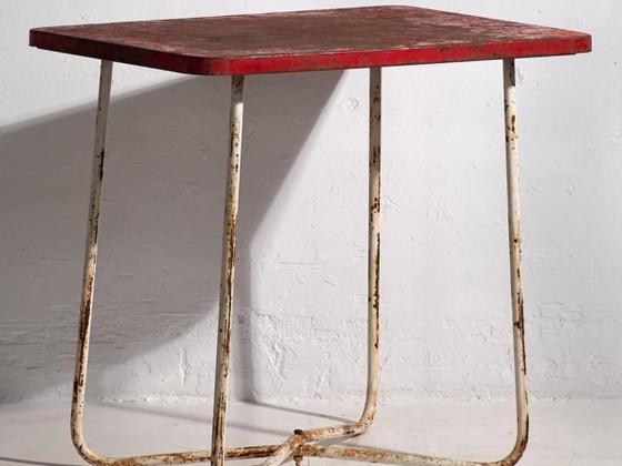 Antieke tuintafel rood (ca.1920) #19 – Iron (photo 2 of 13)