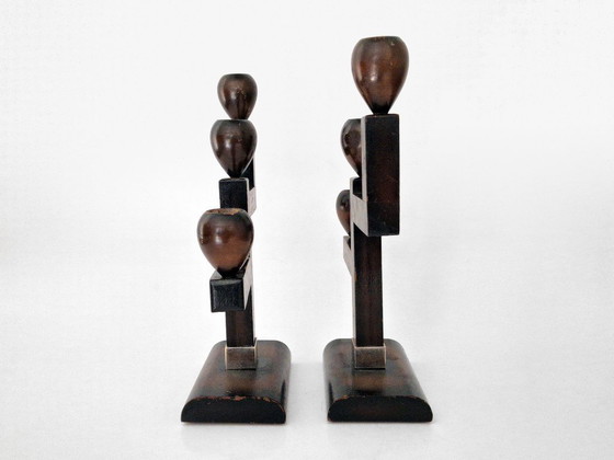 Kandelaar Set Art Deco – Kandelaars en kaarsen, Wood (photo 5 of 17)