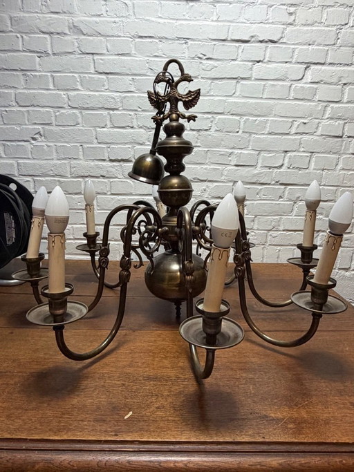 Lustre classique flamand/hollandais en laiton