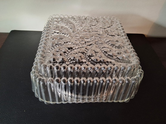 Image 1 of Vintage vierkante glazen plafondlamp j60:70