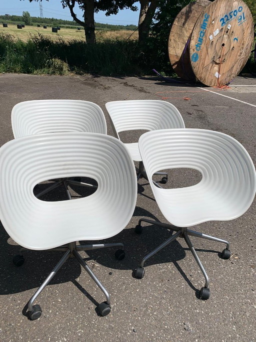 Vitra - 4 sillas giratorias Vitra Tom Tac de Ron Arad de 1999
