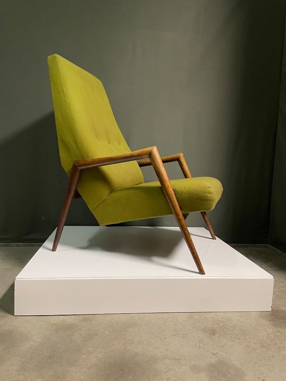 Rare fauteuil lounge Rob Parry Triennale, Gelderland, Bois, Textile, Vert, Mid Century Modern (photo 3 sur 7)