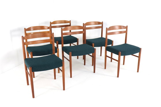 Image 1 of Ensemble de 6 chaises vintage Carl Ekström pour Albin Johansson