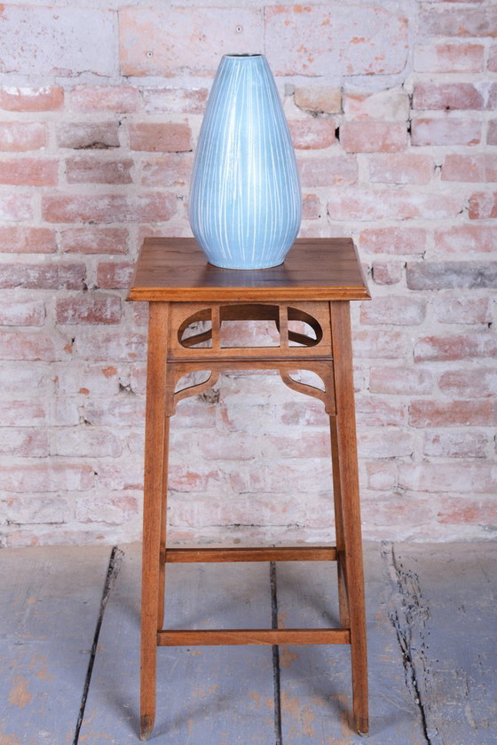 Restored Art Nouveau Pedestal, Walnut, Revived Polish, Czech, 1900s – Column, Wood (photo 8 of 14)