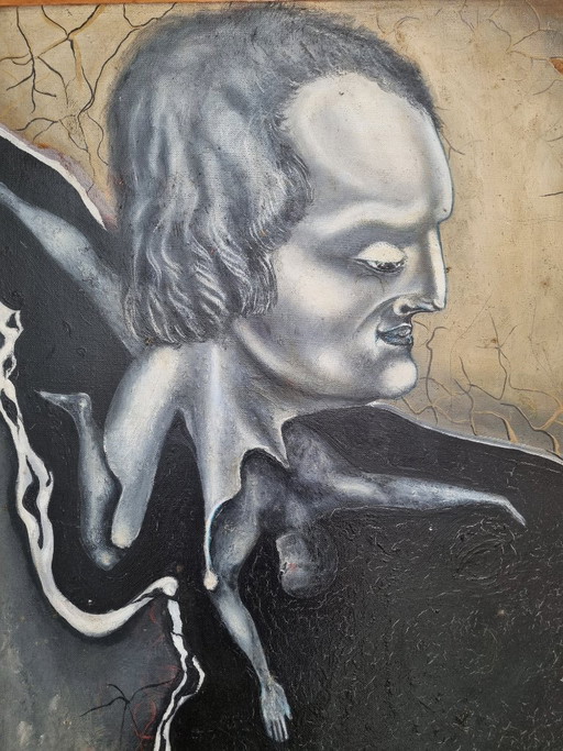 Hellmuth Eichner (1936–2012) – Oil painting “Politician” (1966) – decoratieve objecten, Canvas (photo 2 of 9)