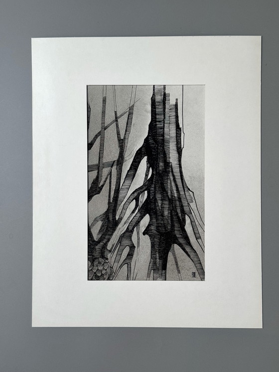 Image 1 of Eugène Eechaut (1928-2019) - inkt op papier, 1972