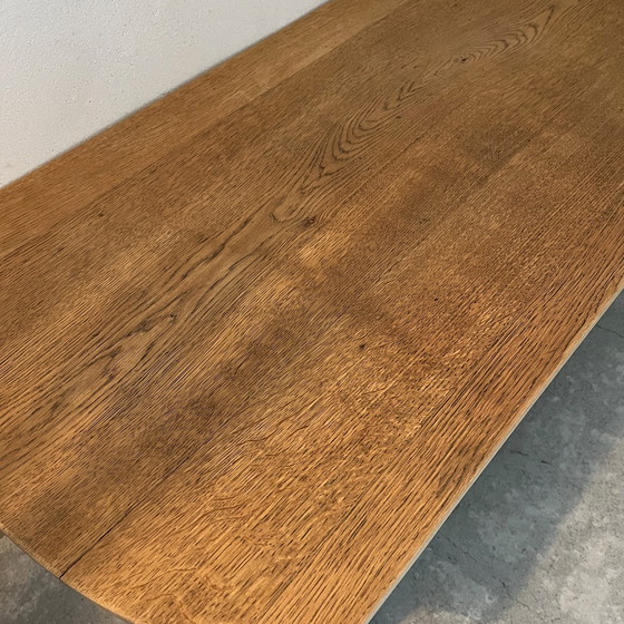 Image 1 of Wooden Coffee Table, Metal Base