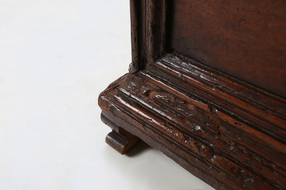 Image 1 of Large 18th Century Carved Oak Chest Linen Trunk, France