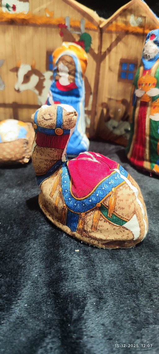 Nativity scene vintage cotton