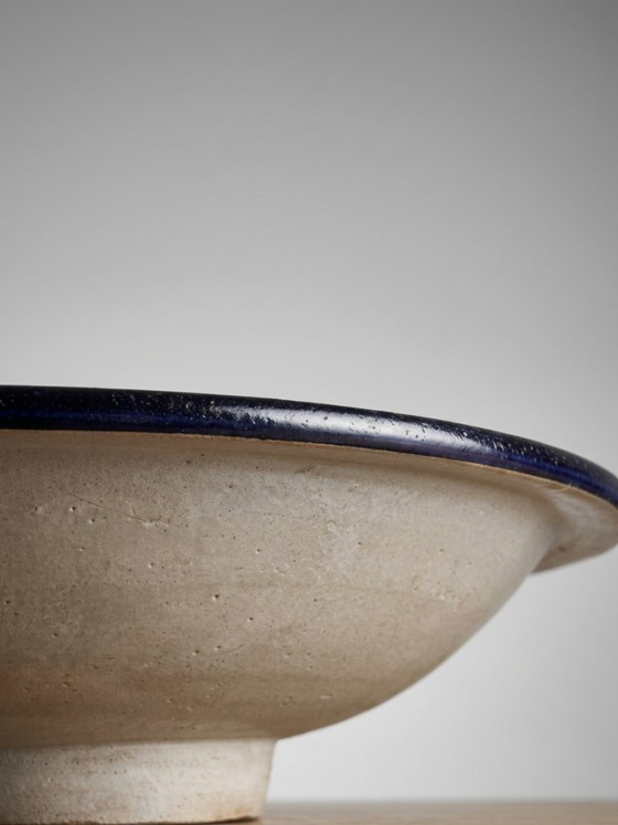 Groot Marokkaans Fès aardewerk blauw-wit bord – 35 cm – Decoratieve objecten, Ceramic (photo 6 of 7)