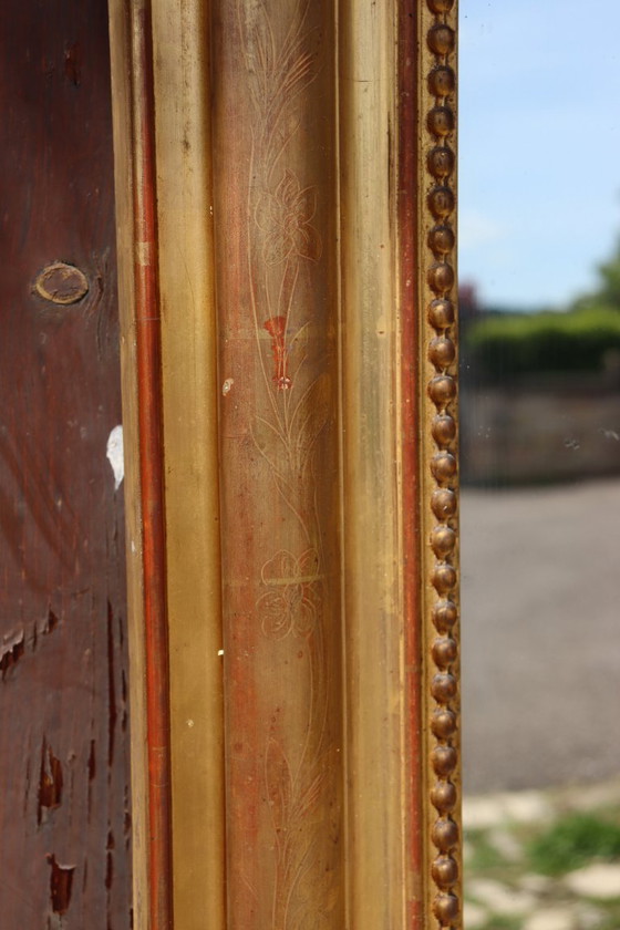 Image 1 of Louis Philippe era mirror, gilded
