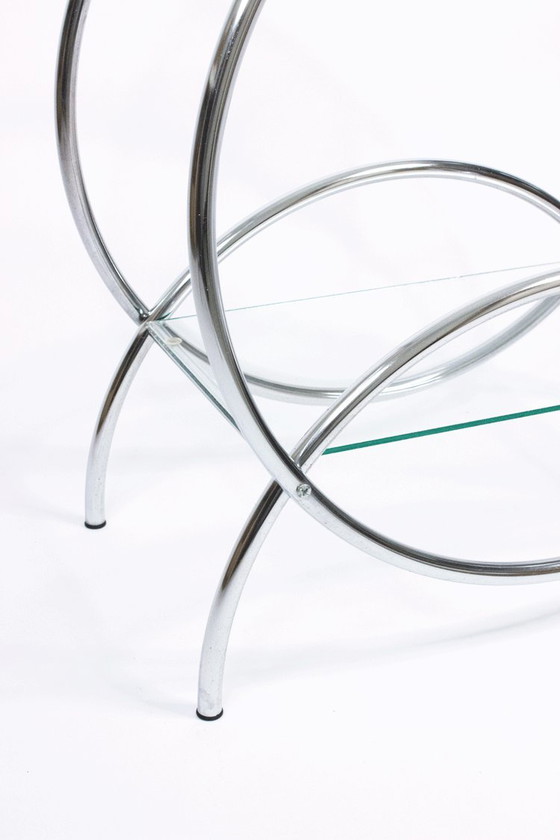 Image 1 of Vintage Chrome Tea Table Side Table