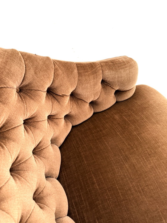 Set Van 2 Vintage Velours Fauteuil, Frankrijk ‘60 – Wood, Textile (photo 7 of 10)