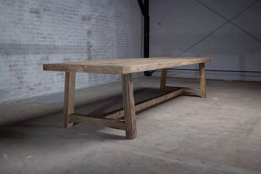 Founder Solid Oak Farm Table - 200 Cm Long