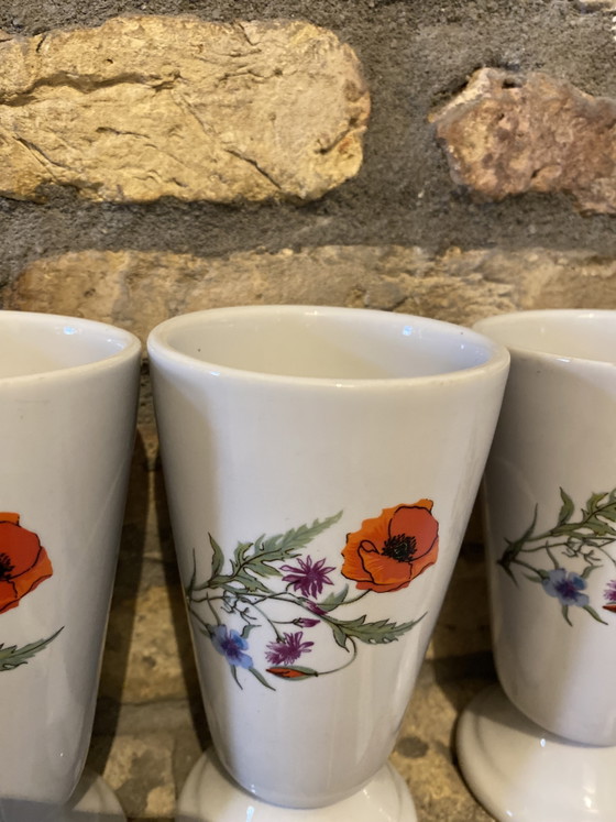 5 Revol France Porseleinen Voet Bekers – Tafelwaar, Porcelain (photo 4 of 5)