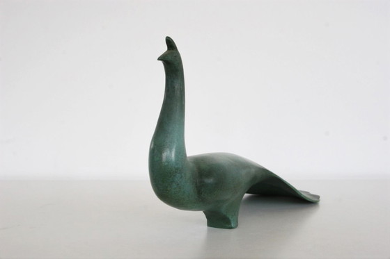 Image 1 of Kome Jiichi (Japon 1896-1985) paon en bronze