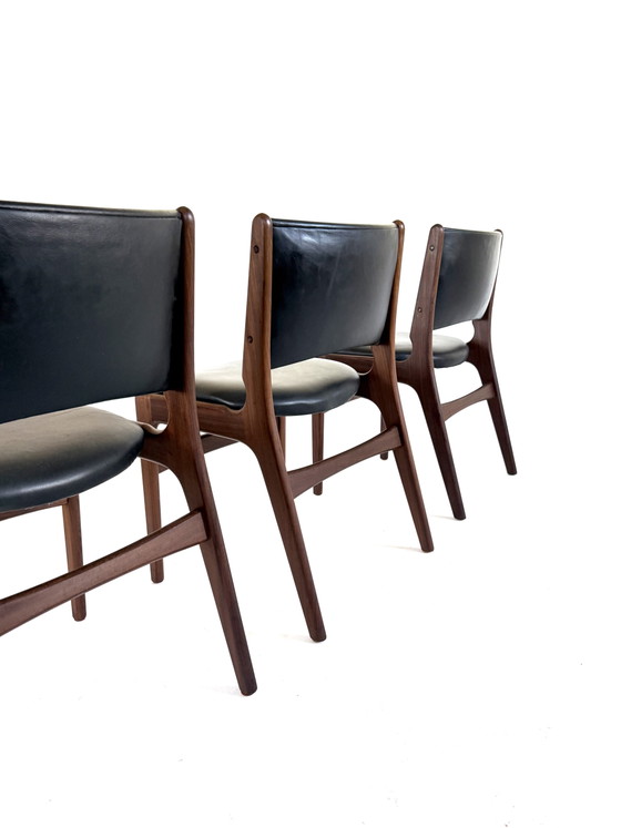 Image 1 of 3x vintage dining chair model 89, Erik Buch ‘60