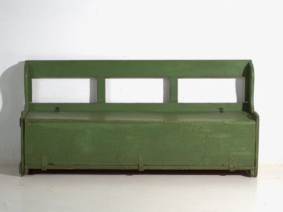 Antique painted storage bench – Central Europe, circa 1900 – Benches, Rustic (photo 15 of 35)