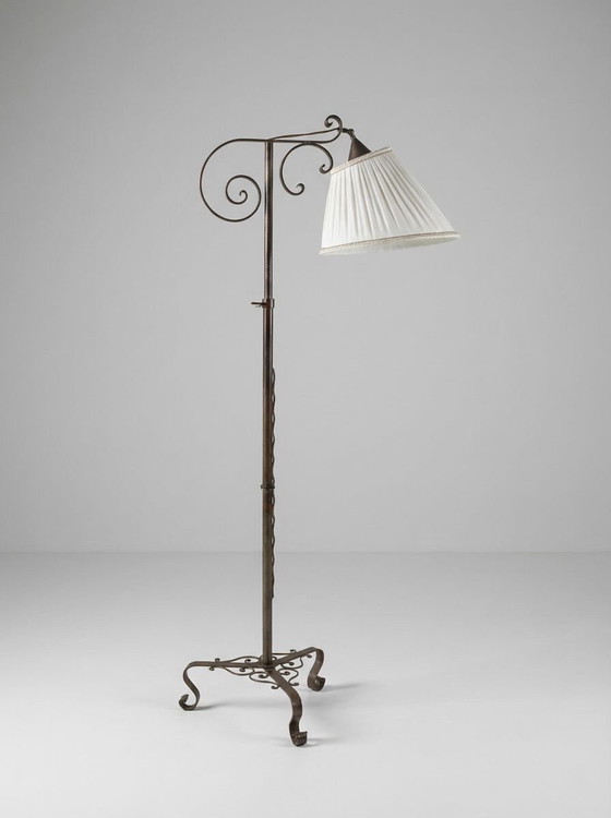 Image 1 of Lampadaire réglable en fer forgé