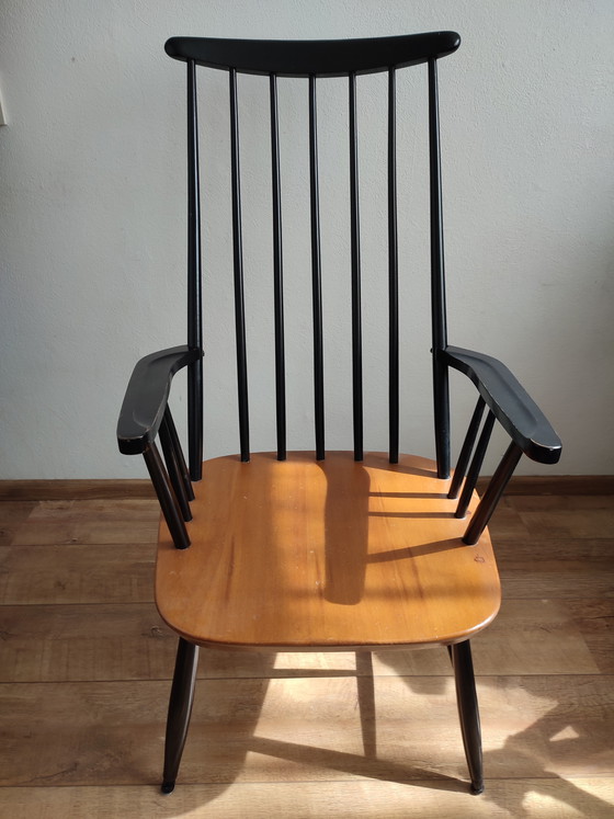 Image 1 of Silla escandinava de huso, silla de huso de madera