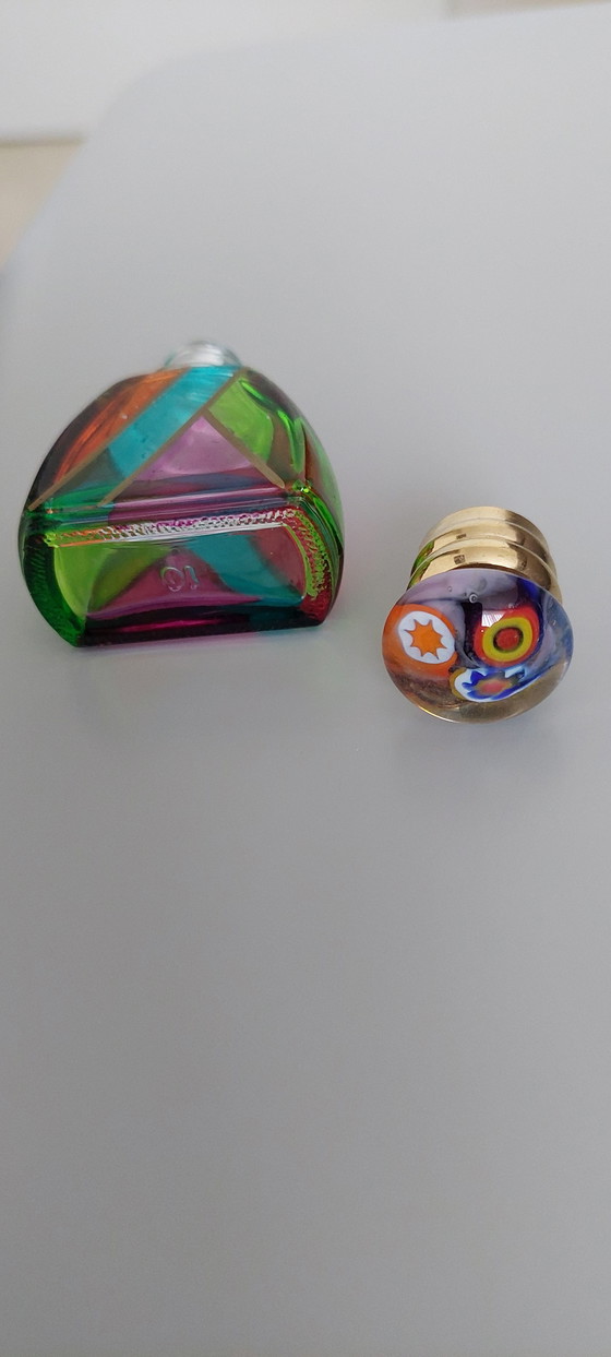 Image 1 of Frasco de perfume antiguo de vidrieras de Murano