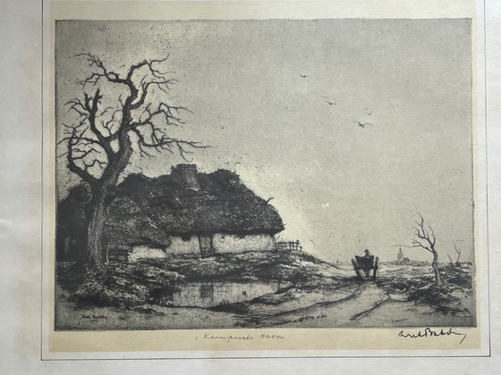 Image 1 of 4 etchings by Dirk Baksteen – signed and numbered