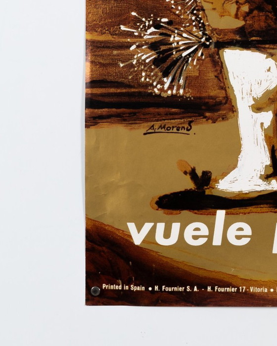 Image 1 of Iberia – Spanje – 1967 – Originele vintage luchtvaartposter – Reizen in de stijl van mid-century modern – 100x70 cm