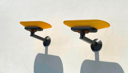 Coppia di lampade da parete Arteluce Jill di Perry King, Mira & Arnaldi. Vintage anni '80