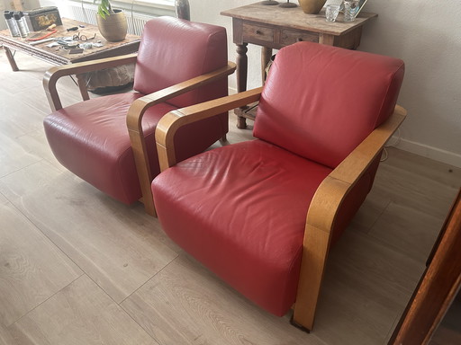 2 Leolux-Ledersessel