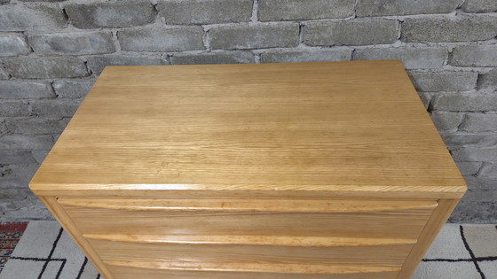 Image 1 of Vintage Scandinavische commode van massief hout met 6 lades, jaren 70.