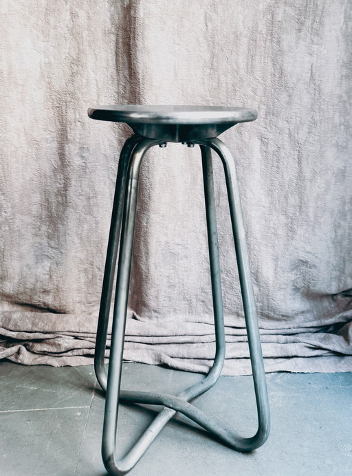Tabouret en Fonte d'Aluminium, 1980