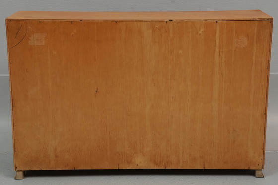 Image 1 of Librería escandinava baja con dos cajones y puerta lateral – Dinamarca 1960