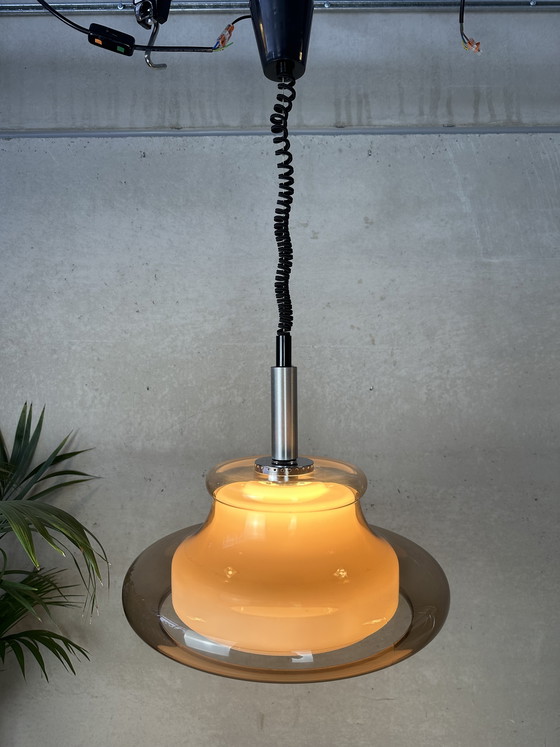 Image 1 of Vintage verstelbare hanglamp - acryl