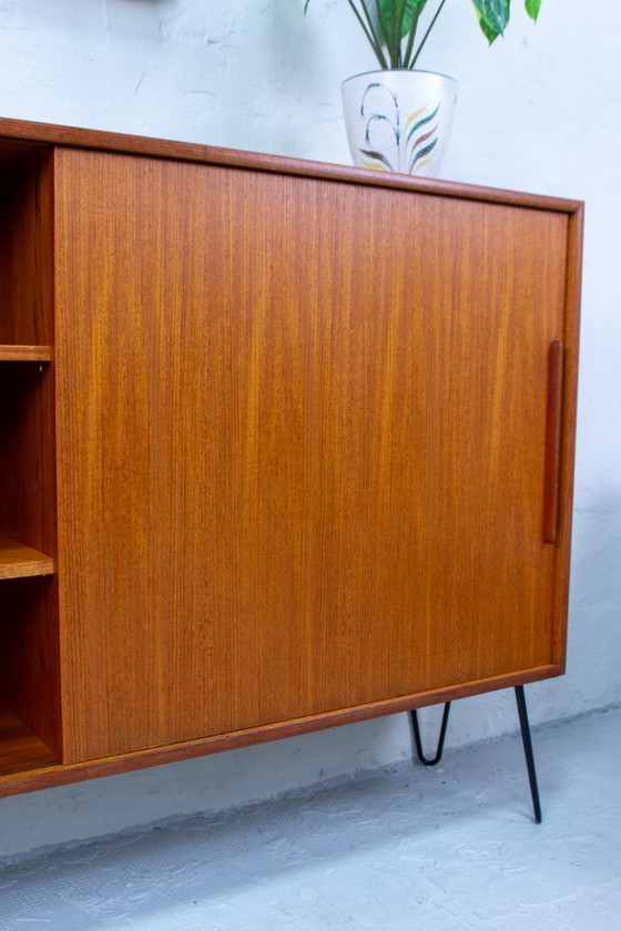 Image 1 of Vintage teak sideboard highboard chest of drawers Danish Mid Century 60s