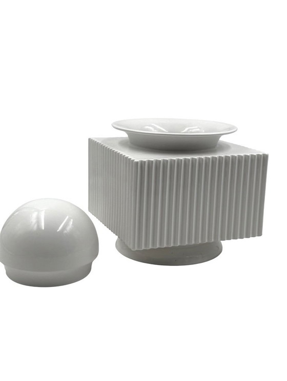 Image 1 of Sergio Asti, jarrón posmoderno de cerámica blanca, Cedit, Italia, década de 1970