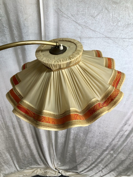 Mid Century Arc Floor Lamp Brass 50s 60s, Floor lights, Orange (photo 9 of 15)