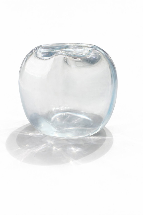 Image 1 of Vaso Orrefors "Stella Polaris" in vetro di Vicke Lindstrand – Design svedese – anni '70