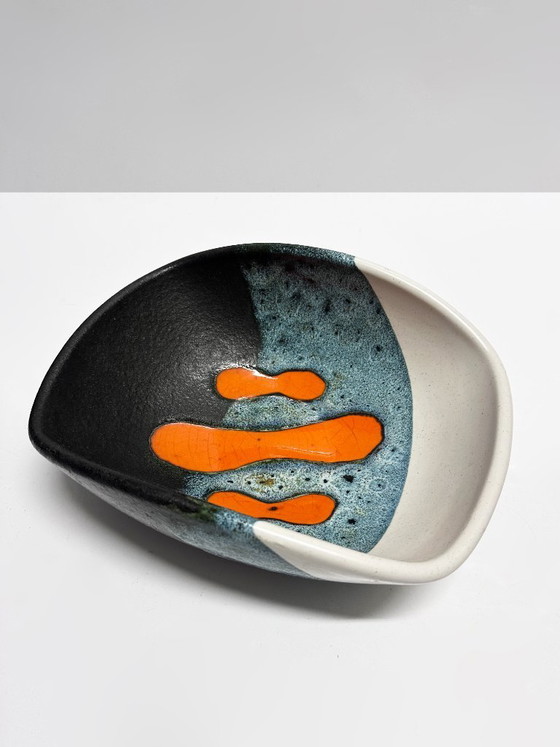 Image 1 of Raro set di tre ciotole in ceramica, Elchinger Atelier. Francia, 1950.