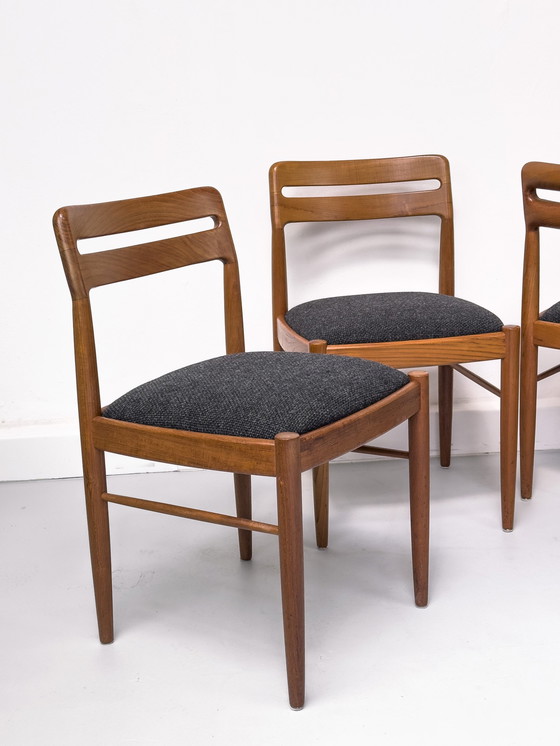 Image 1 of Sillas de comedor danesas de teca de H. W. Klein para Bramin, años 60, juego de 6