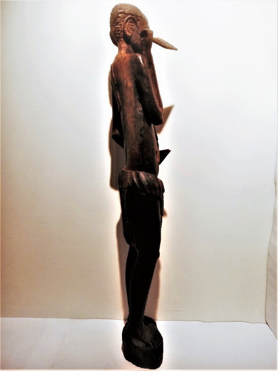 Image 1 of Statues africaines de grands et petits chasseurs/guerriers