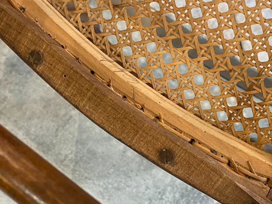 Image 1 of Coppia N1 di sedie antiche in canna e legno del 1900