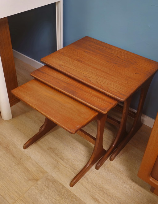 Vintage Teak Mimiset Nesting Bijzettafel Tafeltje 