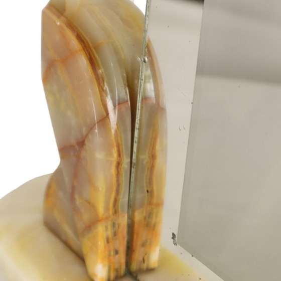 Cuadro grande estilo art déco con marco de fotos, mármol ónix y borde espejado. – Marcos de fotos, Marble (photo 15 of 22)