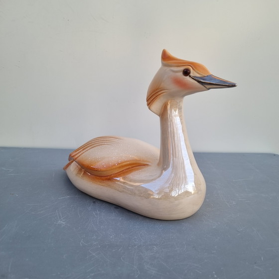 Image 1 of Vista Alegre, art deco figurine zwemvogel